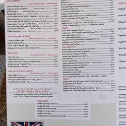 El Pescador - Menu