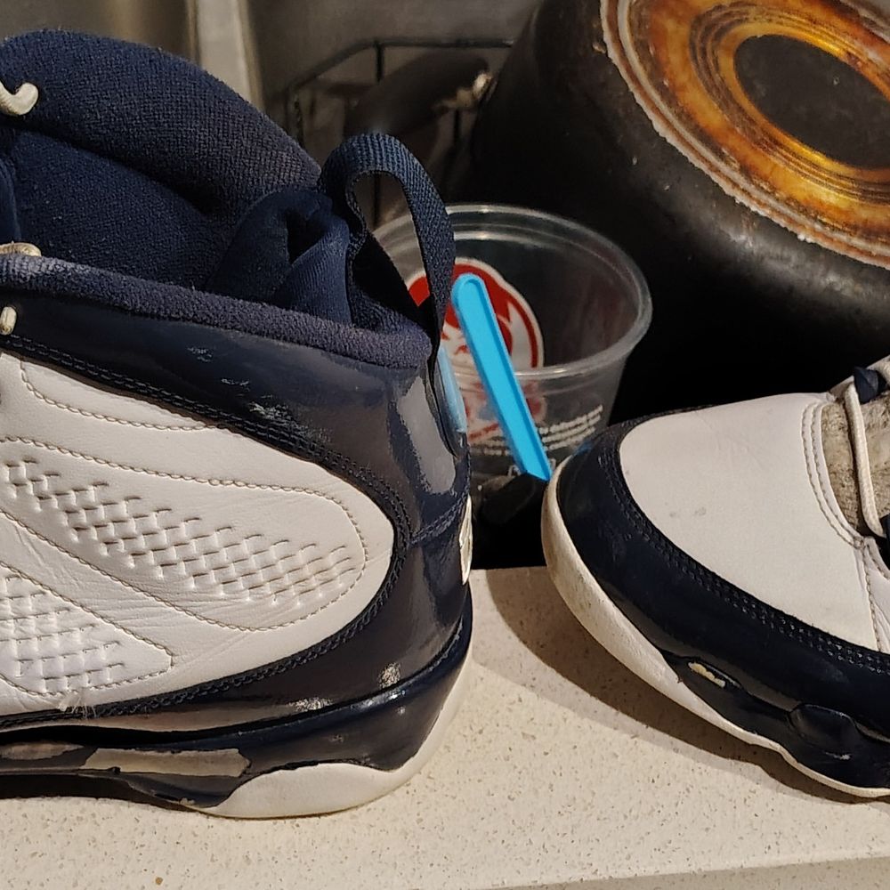 Kick Customs - These are the Jordan 9s that Anthony restored. The before pictures show alot of the peeling on the sides of the shoe. Also noticeable scuffs - Shoe Repair Near Me Kick Customs - These are the Jordan 9s that Anthony restored. The before pictures show alot of the peeling on the sides of the shoe. Also noticeable scuffs - Shoe Repair Near Me