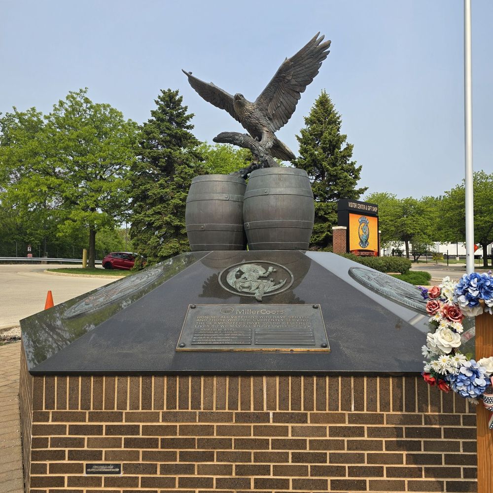 Miller Brewery Tour - Monument to employees that have lost their lives in service to the country - Beer Tours Near Me - Milwaukee, Wisconsin