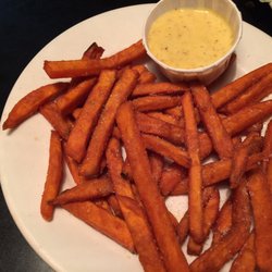 Schleicher's Bar & Grill - Sweet potato fries. AWESOME but pricey at $4.50.