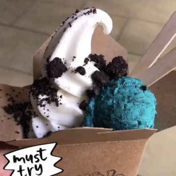 Edible - Cookie Monster cookie dough with soft serve - Desserts Near Me - Honolulu, Hawaii Edible - Cookie Monster cookie dough with soft serve - Desserts Near Me - Honolulu, Hawaii