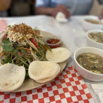 Tram Chim Live King Crab - Beef salad and seafood soup - Vietnamese Near Me - Westminster, California Tram Chim Live King Crab - Beef salad and seafood soup - Vietnamese Near Me - Westminster, California