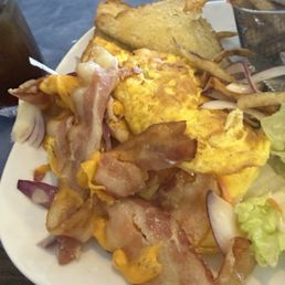 Bacon and onions were undercooked Bacon and onions were undercooked