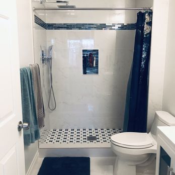 Mike Reed Tile - Finished bathroom (minus still missing new shower door) - Tiling Near Me - Tarzana, California Mike Reed Tile - Finished bathroom (minus still missing new shower door) - Tiling Near Me - Tarzana, California