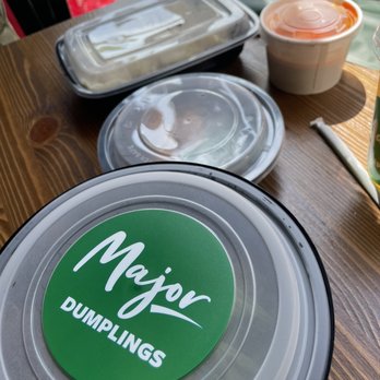 Major Dumplings - Food all comes in to-go container with the paper bag. - Asian Fusion Near Me - Diamond Bar, California Major Dumplings - Food all comes in to-go container with the paper bag. - Asian Fusion Near Me - Diamond Bar, California