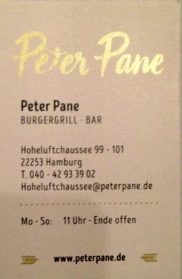 Menu photo 2 Peter Pane Hamburg, HH