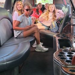 Lake Erie Limo - Girls loving the limo.