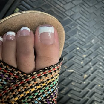 Titi Nails - Uneven, too thick French tip - Nail Salons Near Me - Buckeye, Arizona Titi Nails - Uneven, too thick French tip - Nail Salons Near Me - Buckeye, Arizona