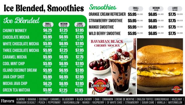 Menu photo 1 Life's A Grind Coffee House Galt, CA