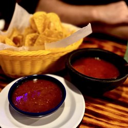 Plaza Mexico - First "yellow basket of chips" were stale. So we asked for a fresh one, they then brought us a "blue basket" of fresh ones.
