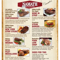 Bocca Grande Italian Steakhouse - Feature Steak Menu