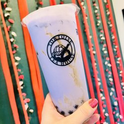 Taro milk tea with boba