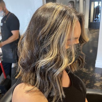 LUXE Salon - After: beige toner, darker base for dimension and blunt hair cut. - Hair Salons Near Me - Glendora, California