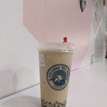Volcano Tea House - Honey Jasmine Milk Tea with Mini boba and Egg Pudding - Taiwanese Near Me - Aurora, Colorado