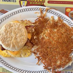 Waffle House - Bacon egg cheese biscuit