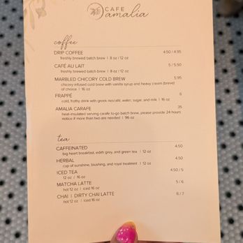 Cafe Amalia - Coffee & tea menu - Cafes Near Me - Kirkwood, Missouri