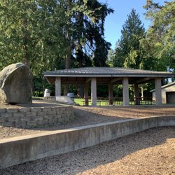 Edmonds City Park - Covered picnic table area by the swings.