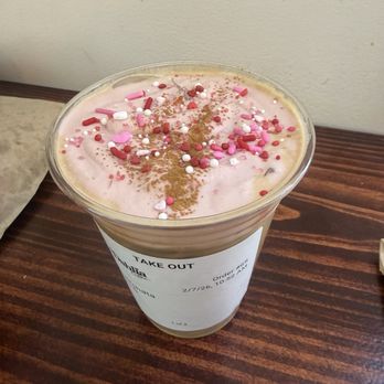 Dahlia Coffee - Amorchata Latte - Seasonal Valentine's Drink - Coffee & Tea Near Me - Cleveland, Ohio