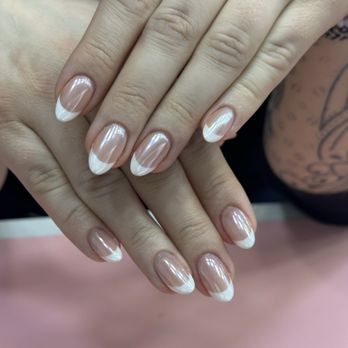 Cavalry Nail Bar - GelX French tips with chrome - Waxing Near Me - Alexandria, Virginia Cavalry Nail Bar - GelX French tips with chrome - Waxing Near Me - Alexandria, Virginia