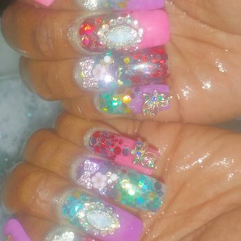 Pink Nails - My birthday nails done by Mimi - Nail Salons Near Me - San Diego, California