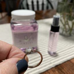 Custom set engagement ring, large cleanser, travel cleanser Custom set engagement ring, large cleanser, travel cleanser