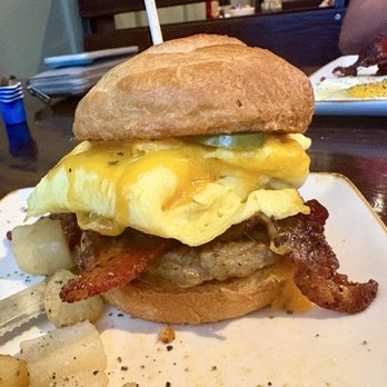 First Watch - Maple Bacon Croissant Sandwich. Biggest breakfast sandwich I've ever eaten! Seasonal only. - Breakfast & Brunch Near Me - Euless, Texas First Watch - Maple Bacon Croissant Sandwich. Biggest breakfast sandwich I've ever eaten! Seasonal only. - Breakfast & Brunch Near Me - Euless, Texas