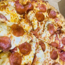 Domino's Pizza - Delicious Fresh Pan Pepperoni Pizza! Ate it fresh so nice light crisp on crust and Doh is perfect! Loved it! Best pizza!