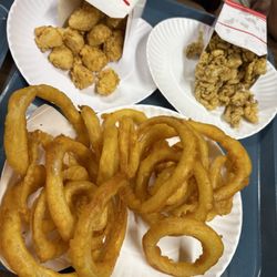 Lena's Seafood - Onion Rings (Avail. In Kiddie Size), Scallops, Clams.