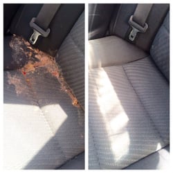 Holy Grail Detail - Before and after, dogs get car sick too, Ewwww