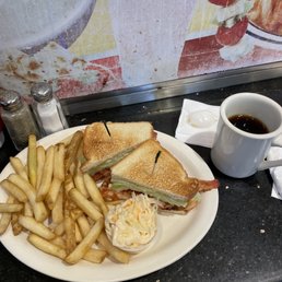 B.L.T. Sandwich French Fries Coffee