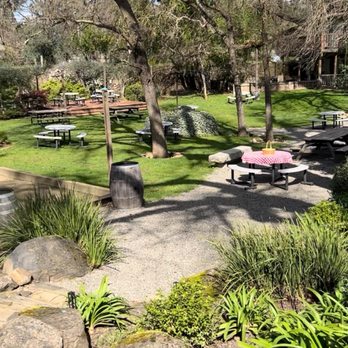 Silenus Winery - Picnic area at Silenus. - Wineries Near Me - Napa, California