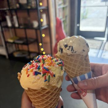The Coyote Cone - Vanilla Cone with Sprinkles and Cookies & Cream Cone - Coffee & Tea Near Me - Morongo Valley, California