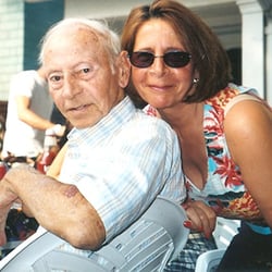 Eldercare Advocacy - Rosemarie Ruggero with her Father, who taught her compassion and empathy.