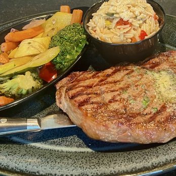 Q39 - Ribeye with veggies and orzo - Barbeque Near Me - Lawrence, Kansas Q39 - Ribeye with veggies and orzo - Barbeque Near Me - Lawrence, Kansas