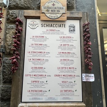 schiacciateria de neri - Menu - Restaurants Near Me - Florence, FI schiacciateria de neri - Menu - Restaurants Near Me - Florence, FI