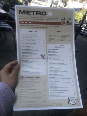 Menu photo 1 Metro Cafe Culver City, CA