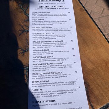 The Stihl Whiskey Bar - Brunch Menu- August 14 2020 - Whiskey Bars Near Me - Bend, Oregon