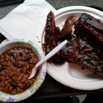 Hole In the Wall BBQ - 1/2 Rack of Ribs with a side of beans - Barbeque Near Me - Seattle, Washington Hole In the Wall BBQ - 1/2 Rack of Ribs with a side of beans - Barbeque Near Me - Seattle, Washington