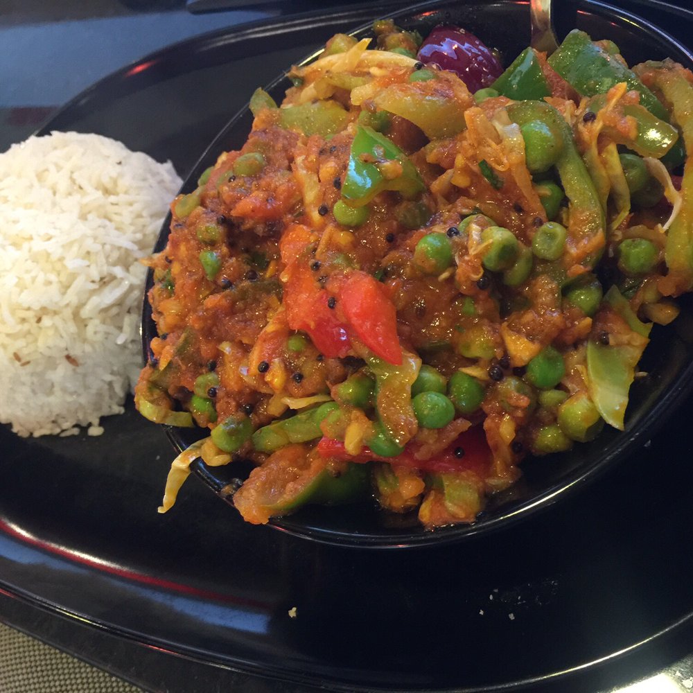 Tarka Indian Kitchen - Veggie Jalfrezi with basmati rice. Vegan and Gluten Free. - Indian Near Me - Austin, Texas