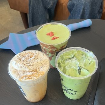 Coffee2Me - left einspanner middle strawberry matcha right double matcha. so good!! - Coffee & Tea Near Me - Los Angeles, California Coffee2Me - left einspanner middle strawberry matcha right double matcha. so good!! - Coffee & Tea Near Me - Los Angeles, California
