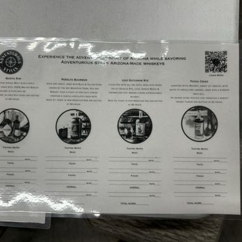 Outlaw Distillery - Tasting sheet - Distilleries Near Me - Tempe, Arizona