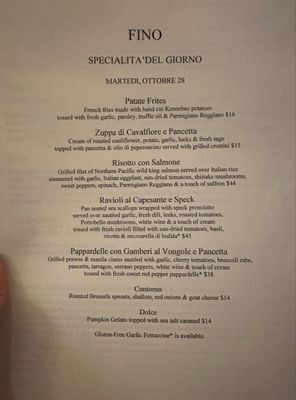Menu photo 7 Fino Ristorante San Francisco, CA Menu photo 7 Fino Ristorante San Francisco, CA