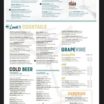 Bar Louie - Menu July 2026 - Bars Near Me - Tustin, California