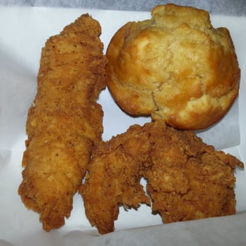 Jays Chicken - Two chicken tenders and a *wonderful* biscuit - Cajun/Creole Near Me - Cincinnati, Ohio