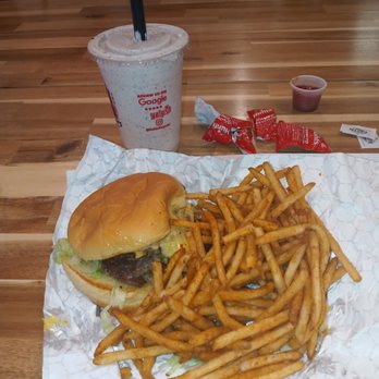 Buddy's Burger - Double combo with seasoned fries and Oreo cookie shake - Burgers Near Me - Austin, Texas