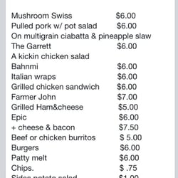 Runninroad Grill - Menu