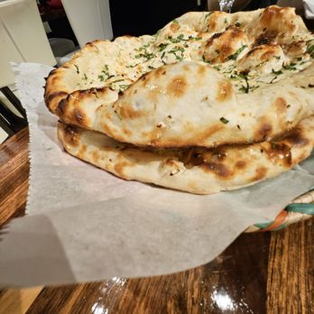 Salt and Pepper Indian Cuisine - Garlic Naan - Indian Near Me - High Point, North Carolina