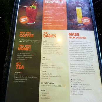 Slappy Cakes - The menu........... - Breakfast & Brunch Near Me - Lahaina, Hawaii Slappy Cakes - The menu........... - Breakfast & Brunch Near Me - Lahaina, Hawaii
