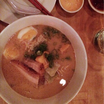 Chuko - Ramen with seasonal veggie base + seared pork belly. - Asian Fusion Near Me - Brooklyn, New York