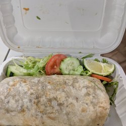Tacos Oaxaca - Steak burrito. Comes with two sauces on the side.